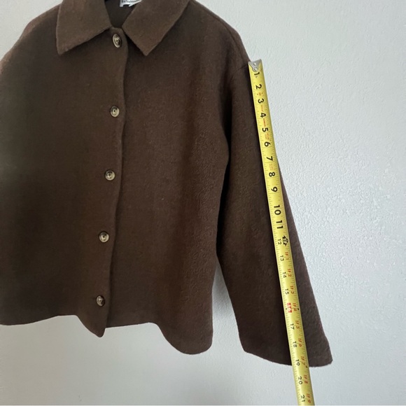 Reformation Rocky Brown Button Front Oversized Shirt Jacket in Nutella Size S - Picture 5 of 7